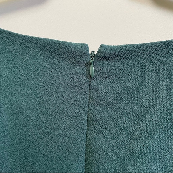 Eliza J Forest Green for and flare ruffle 3/4 sleeve dress 16/ 14 - Picture 9 of 11